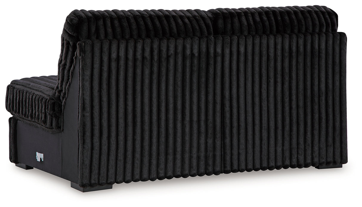 Midnight-Madness 4-Piece Sectional and Oversized Chaise