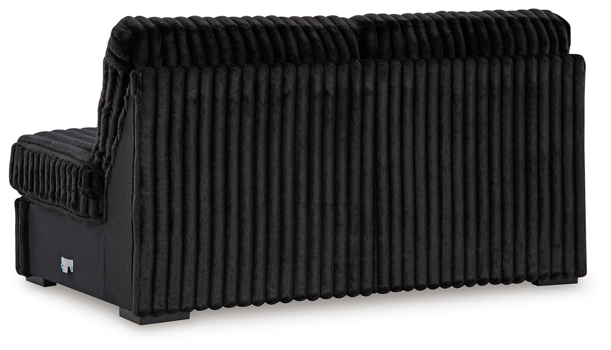 Midnight-Madness 4-Piece Sectional and Oversized Chaise