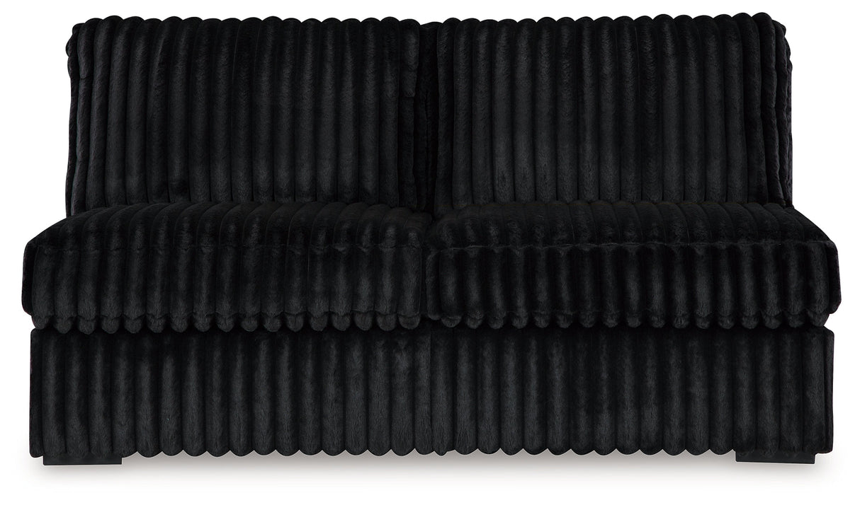 Midnight-Madness 4-Piece Sectional and Oversized Chaise