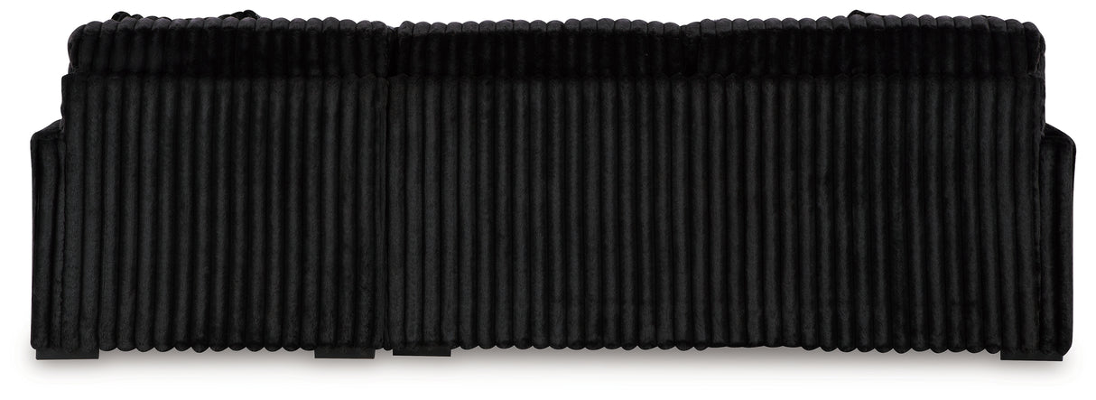 Midnight-Madness 2-Piece Sectional Sofa with Chaise (Color: Onyx)