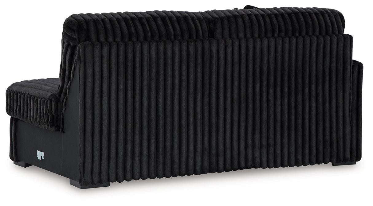 Midnight-Madness 4-Piece Sectional and Oversized Chaise