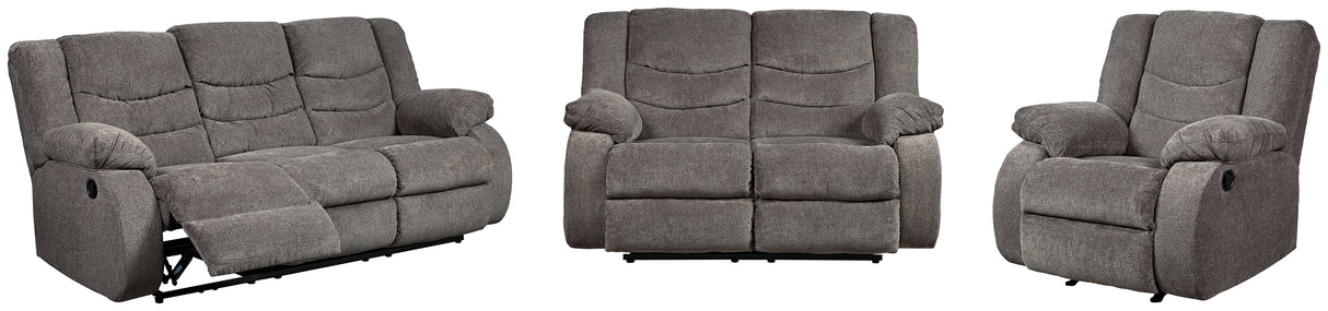 Tulen 3-Piece Sofa, Loveseat and Recliner (Recliner, Reclining Loveseat, Reclining Sofa)