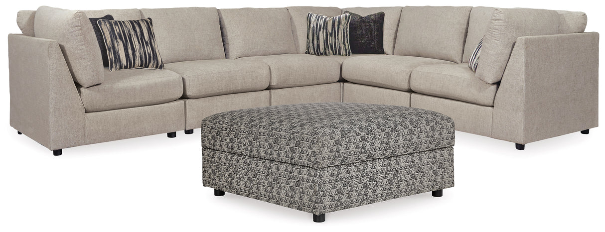 Kellway 7-Piece Sectional with Ottoman (Armless Chair, Armless Chair, Armless Chair, Wedge, Wedge, Wedge, Ottoman With Storage)
