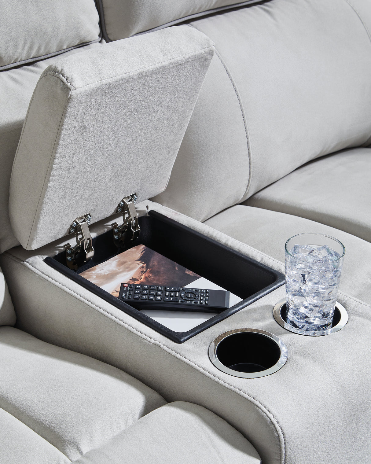 Social Pointe 3-Piece Power Reclining Sectional (Configuration: 3-Piece (Social Pointe Console with Storage, Social Pointe Left-Arm Facing Power Recliner, Social Pointe Right-Arm Facing Power Recliner))