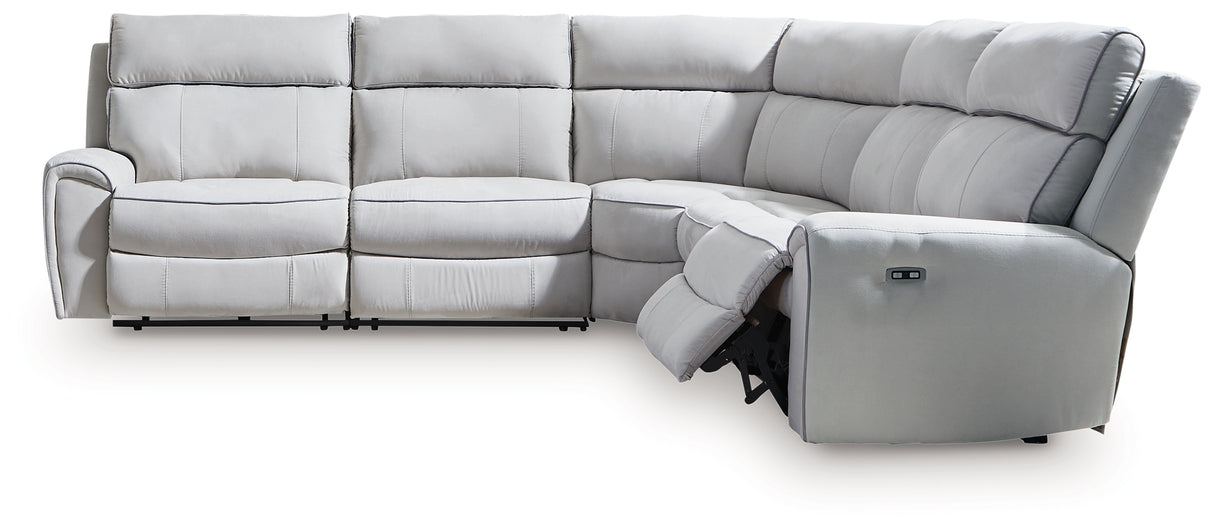 Social Pointe 3-Piece Power Reclining Sectional (Configuration: 5-Piece (Social Pointe Power Armless Recliner, Social Pointe Armless Chair, Social Pointe Left-Arm Facing Power Recliner, Social Pointe Right-Arm Facing Power Recliner, Social Pointe Wedge))