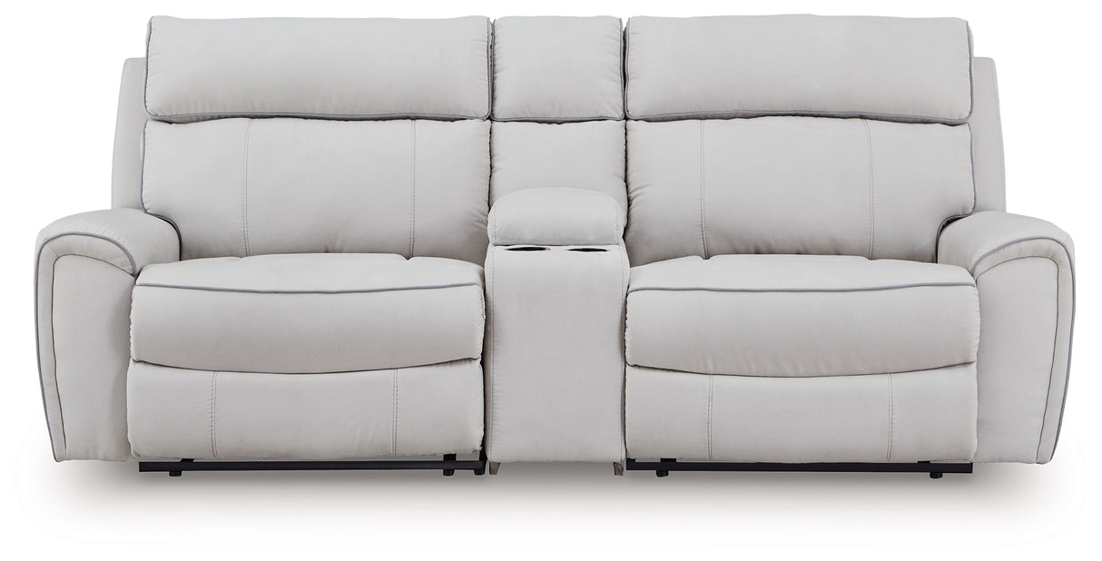 Social Pointe 3-Piece Power Reclining Sectional (Configuration: 3-Piece (Social Pointe Console with Storage, Social Pointe Left-Arm Facing Power Recliner, Social Pointe Right-Arm Facing Power Recliner))