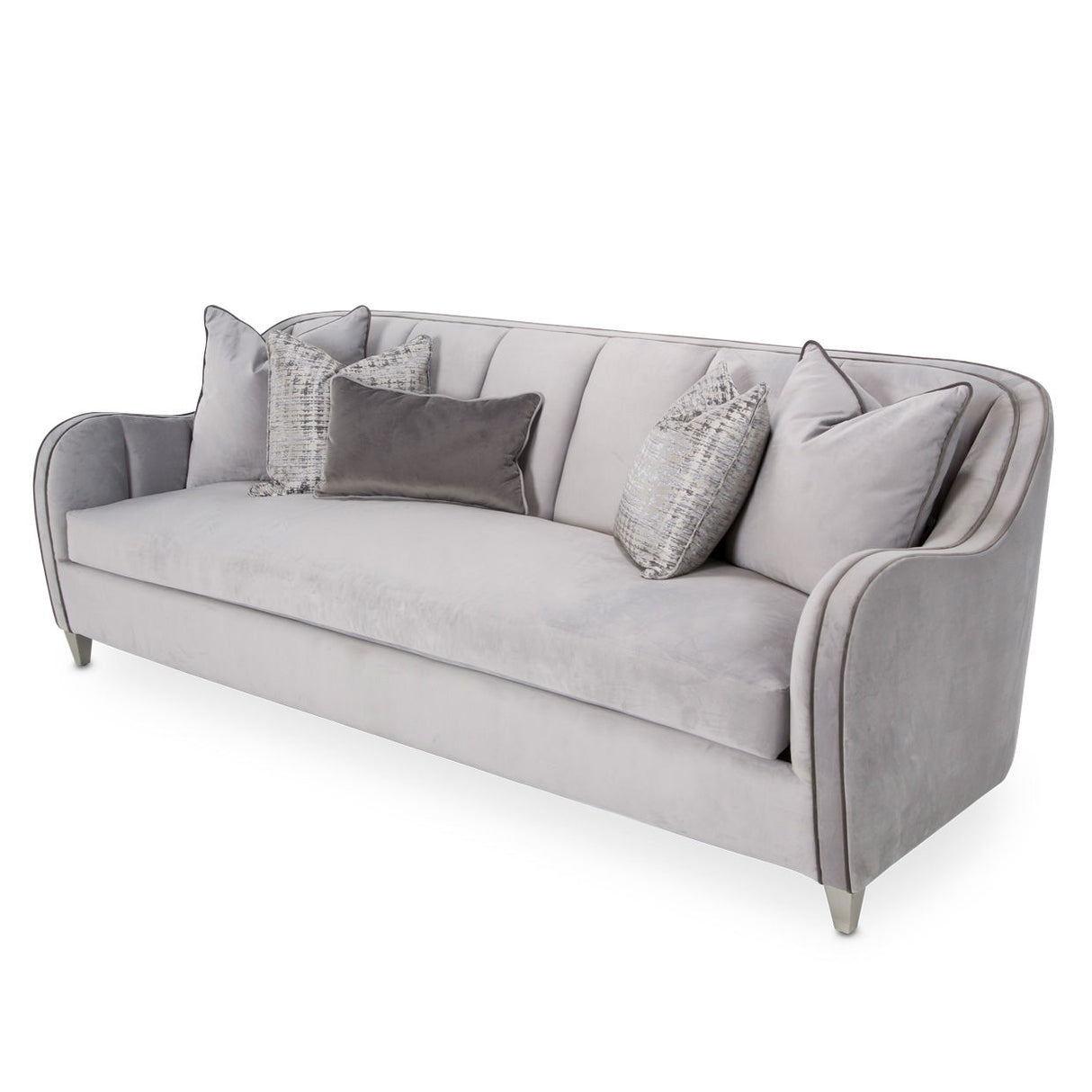 Roxbury Park - Velvet Sofa - Steel/Slate