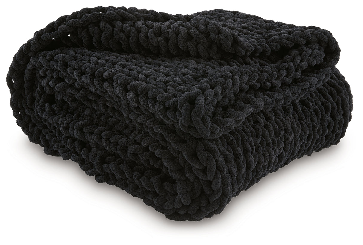 Chaddon Throw (Set of 3) (Color: Black)