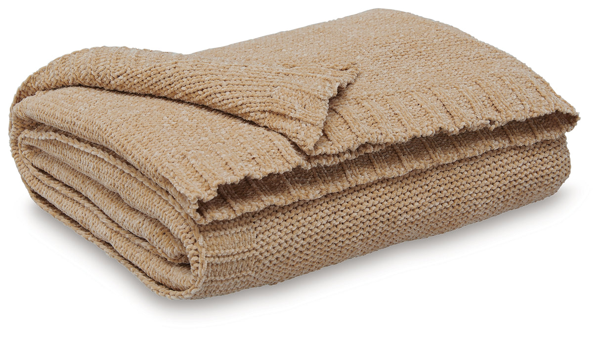 Anawood Throw (Set of 3) (Color: Gold)