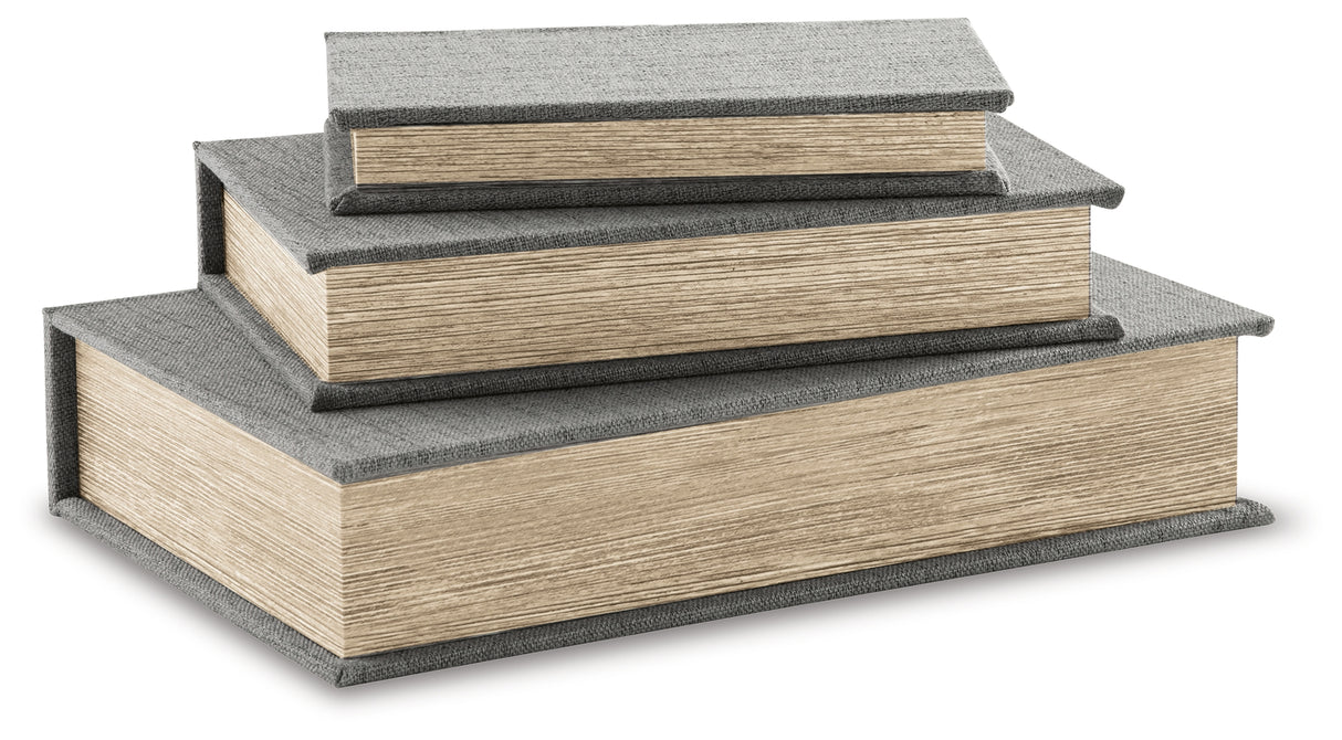 Jolina Box (Set of 3) (Color: Gray)