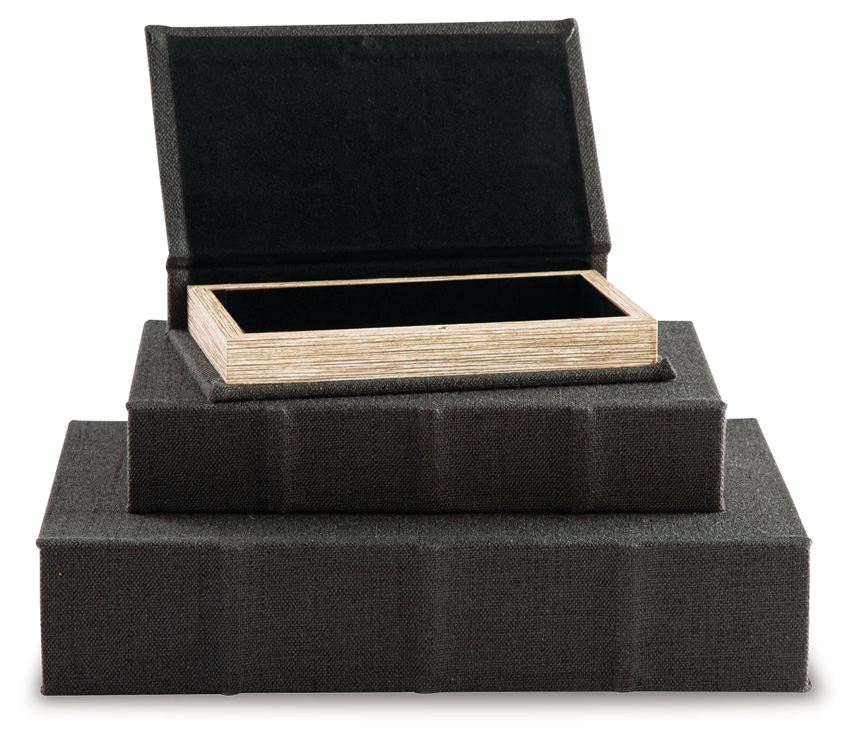 Jolina Box (Set of 3) (Variation Color: Black)