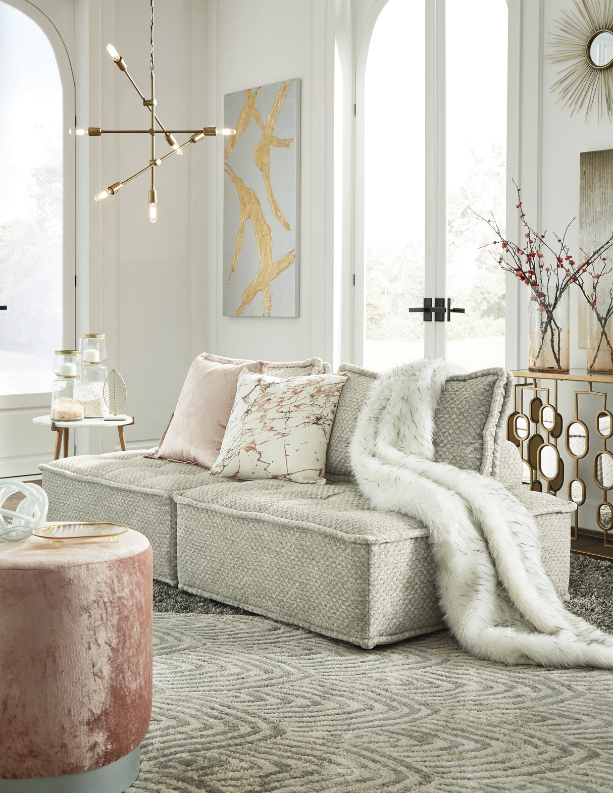 Bales 2-Piece Modular Seating (Color: Taupe)