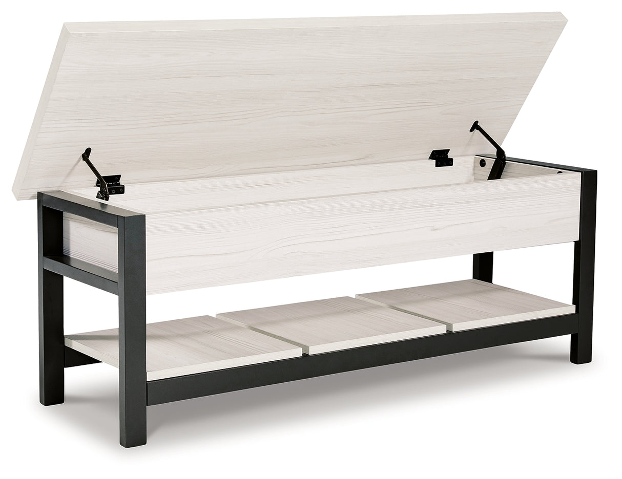 Rhyson Storage Bench (Color: White)