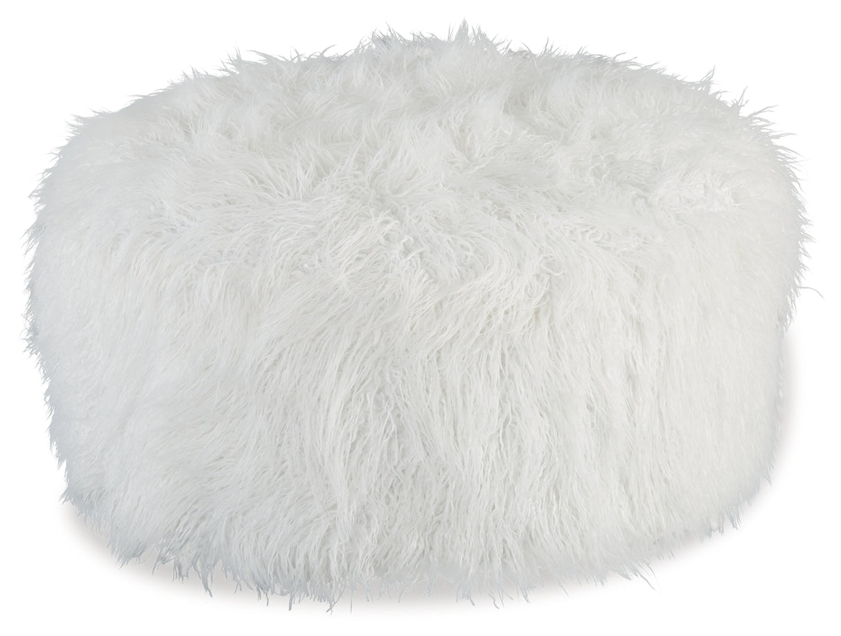 Galice Oversized Accent Ottoman (Color: White)