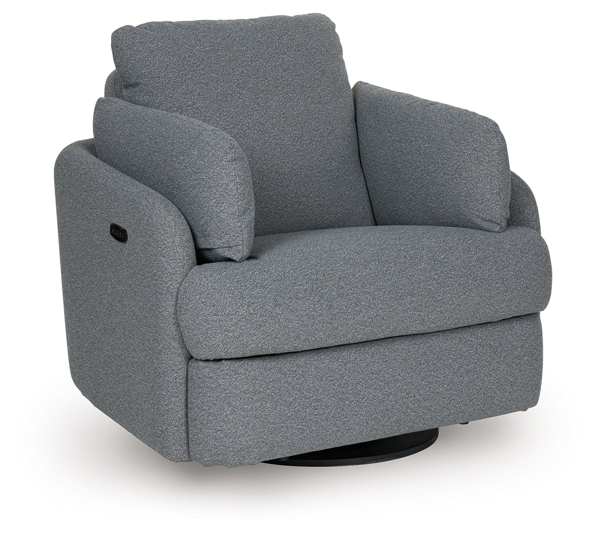 Alainmont Next-Gen Nuvella Swivel Power Recliner (Color: Salt and Pepper)