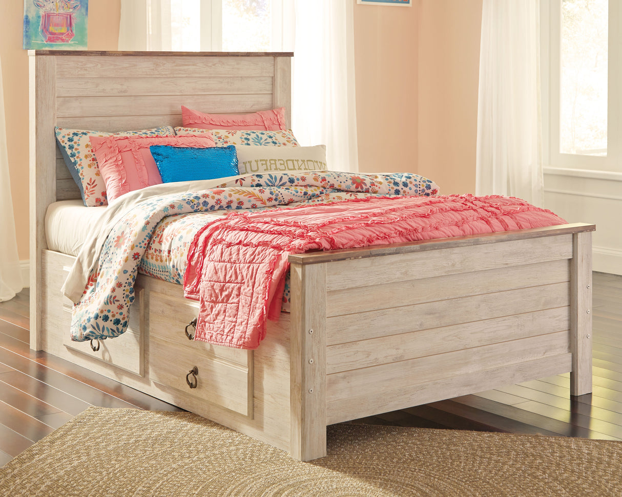 Willowton Full Panel Bed with 2 Storage Drawers (Bed Size: Full)