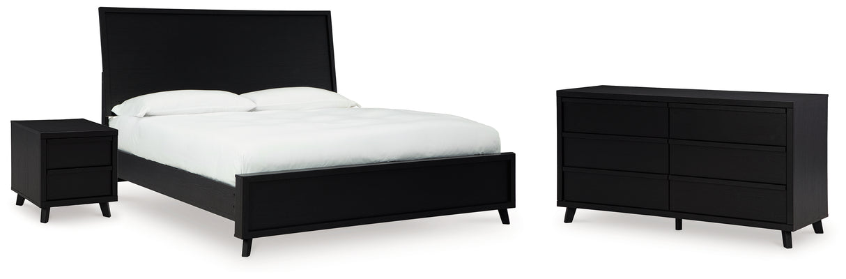 Danziar Queen Panel Bed, Dresser and Nightstand (Bed Size: Queen)