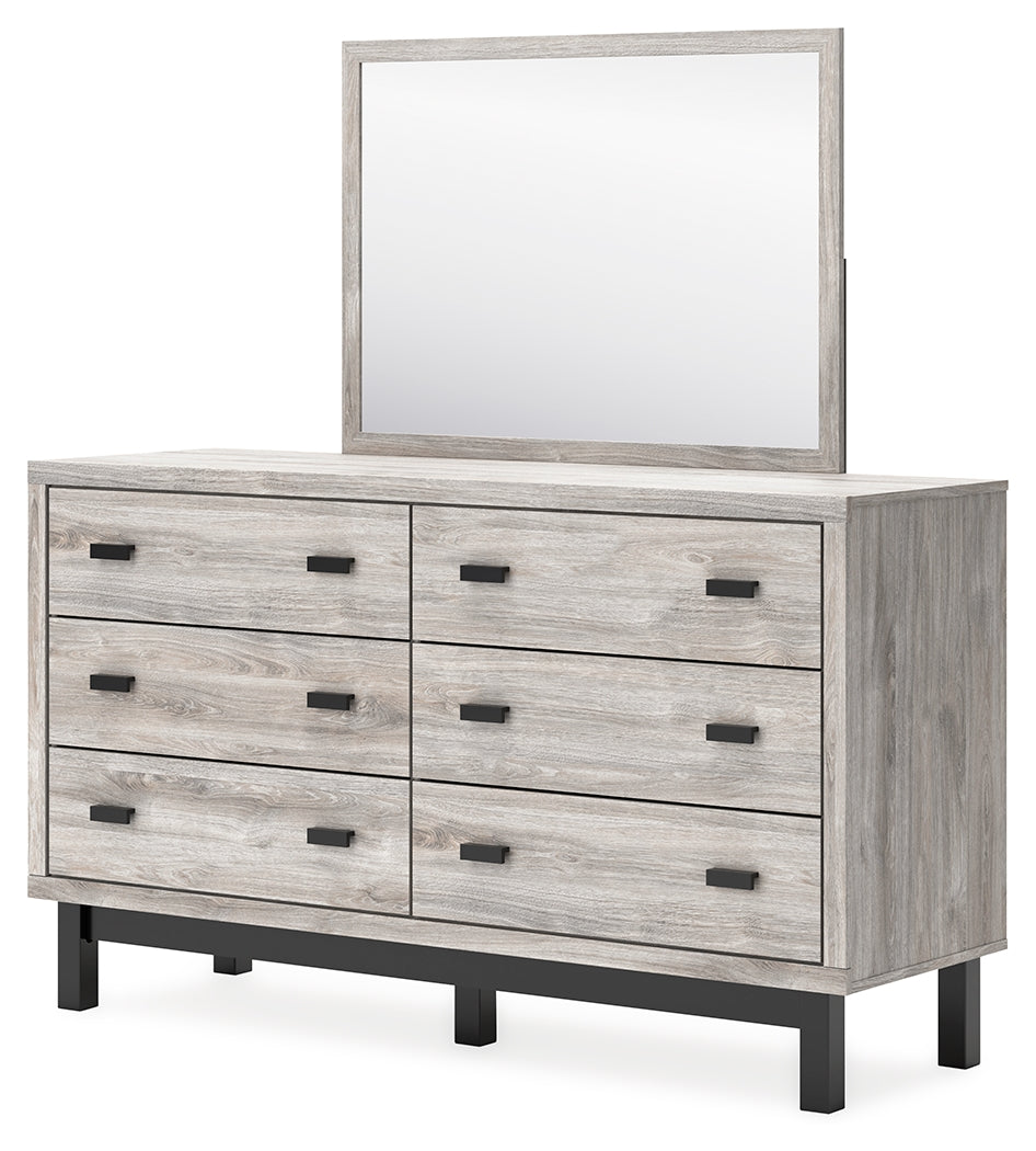 Vessalli 3-Piece King Panel Headboard with Mirrored Dresser (King Panel Headboard, Dresser, Bedroom Mirror)