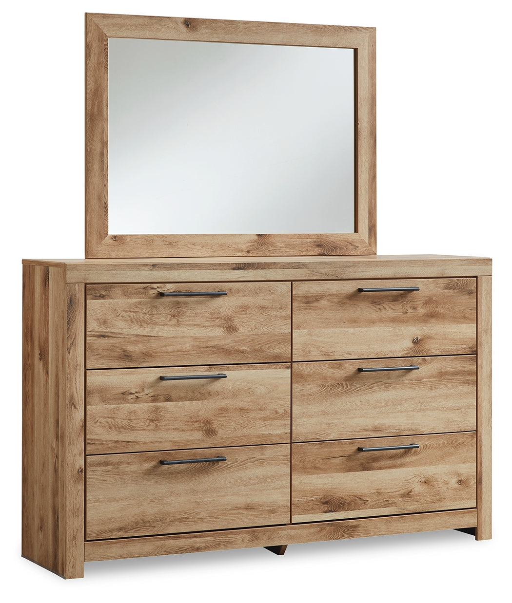 Hyanna 5-Piece King Panel Headboard with Mirrored Dresser, Chest and Nightstand (King Panel Headboard, Dresser, Bedroom Mirror, Chest of Drawers, Nightstand)