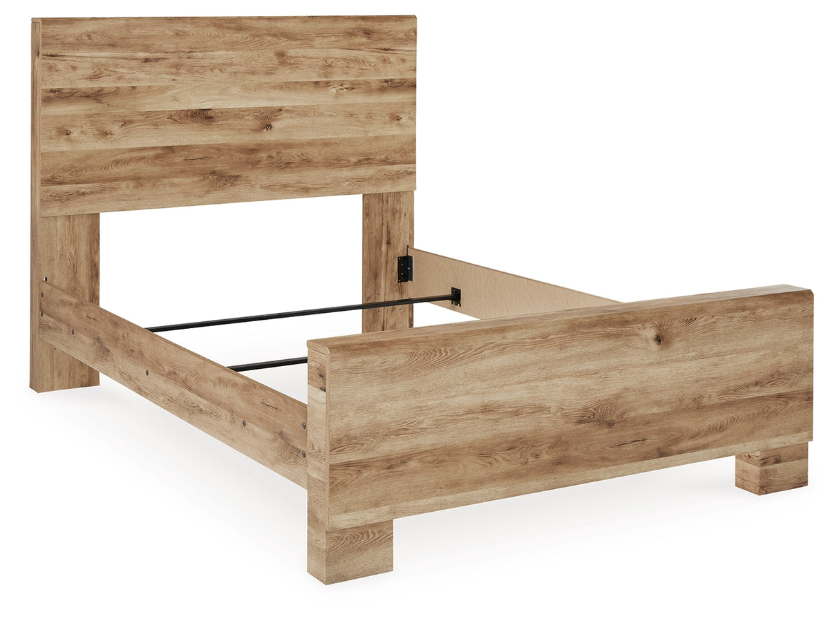 Hyanna 8-Piece Full Panel Bed with Mirrored Dresser, Chest and 2 Nightstands (Full Panel Footboard, Full Panel Rails, Full Panel Headboard, Dresser, Bedroom Mirror, Chest of Drawers, Nightstand, Nightstand)