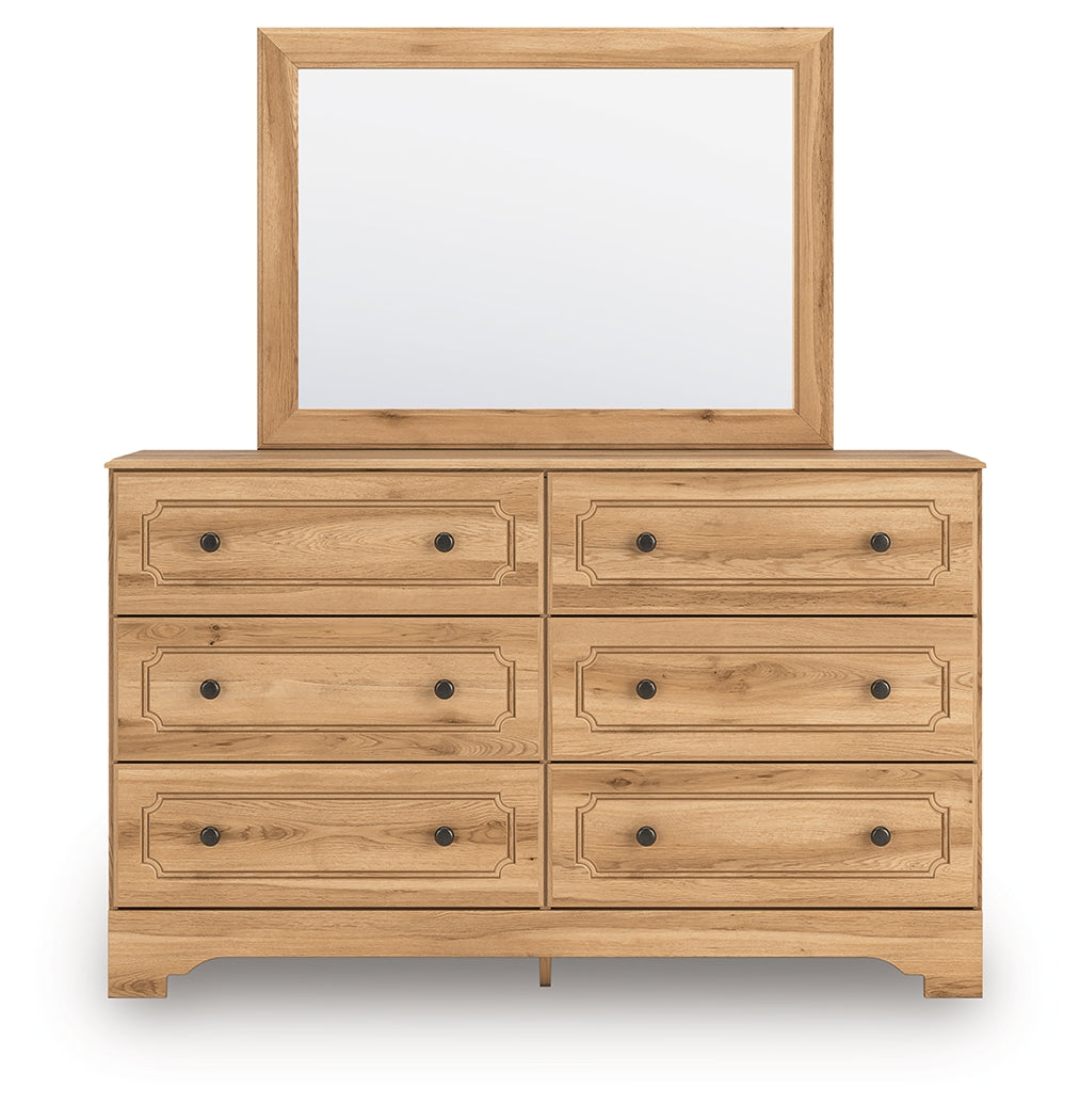 Aleaport Queen Panel Bed, Dresser, Mirror and Nightstand (Bed Size: Queen)