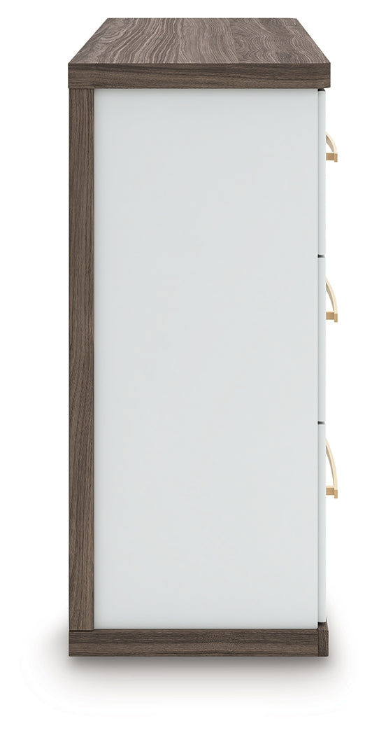 Kendanport Queen Upholstered Bed, Dresser and Nightstand (Bed Size: Queen)