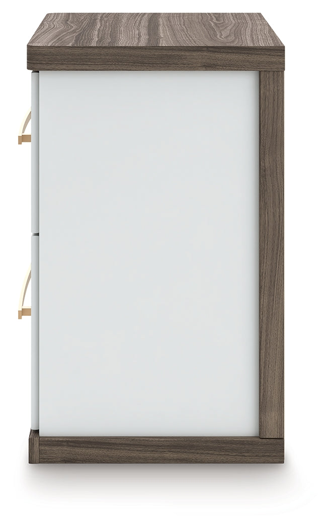 Kendanport Queen Upholstered Bed, Dresser, Mirror and Nightstand