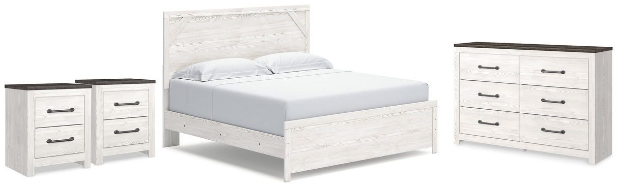 Gerridan King Panel Bed, Dresser and 2 Nightstands (Bed Size: King)