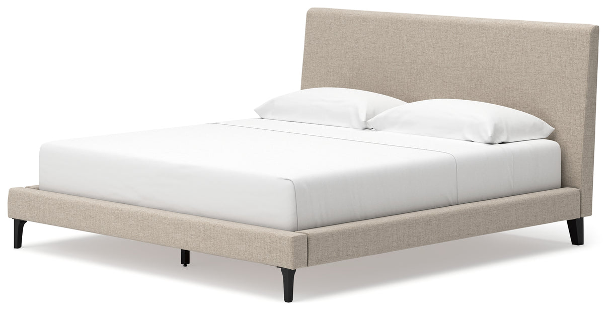 Cielden Queen Upholstered Bed with Roll Slats (Bed Size: King)