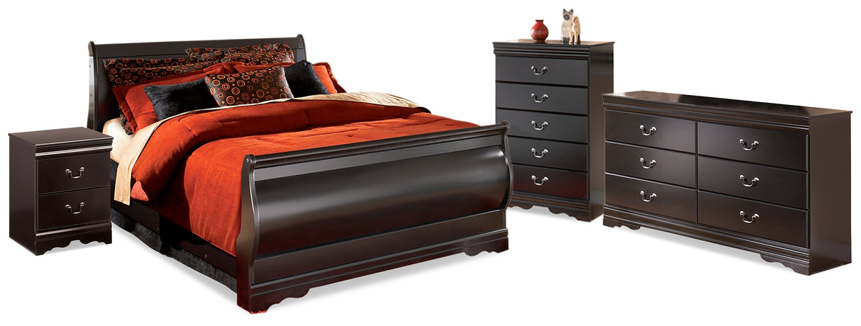 Huey Vineyard Full Sleigh Bed, Dresser, Mirror, Chest and Nightstand (Bed Size: Full)