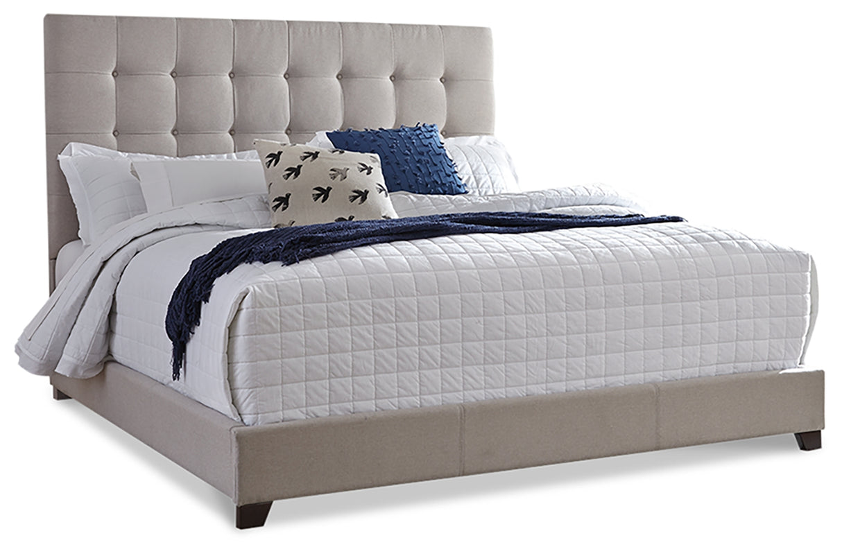 Dolante 2-Piece King Upholstered Bed with Mattress (King Upholstered Bed, Chime 12 Inch Hybrid King Mattress in a Box)