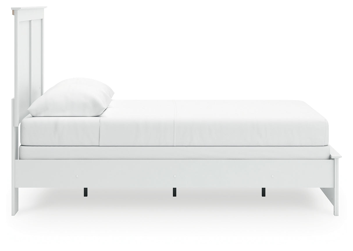 Bostwick Shoals 5-Piece Queen Panel Bed with Mirrored Dresser and Chest (Queen Panel Rails, Queen Panel Headboard/Footboard, Dresser, Bedroom Mirror, Chest of Drawers)