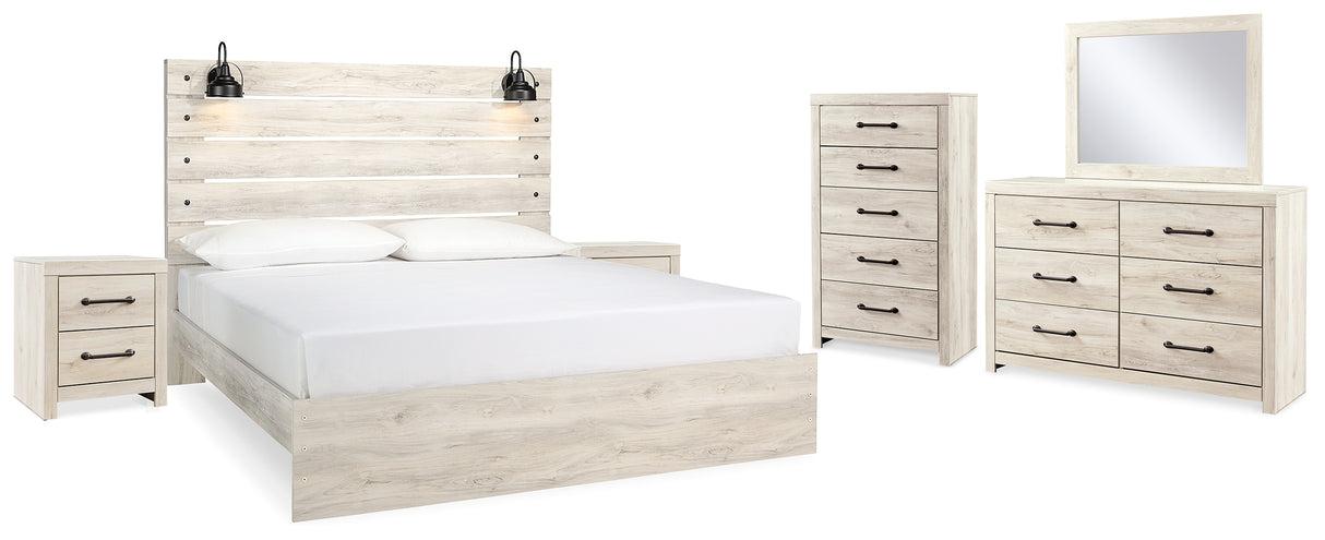 Cambeck King Panel Bed, Dresser, Mirror, Chest and 2 Nightstands (Bed Size: King)