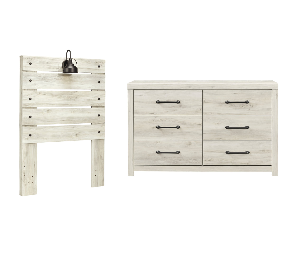 Cambeck 2-Piece Twin Panel Headboard with Dresser (Dresser, Twin Panel Headboard)