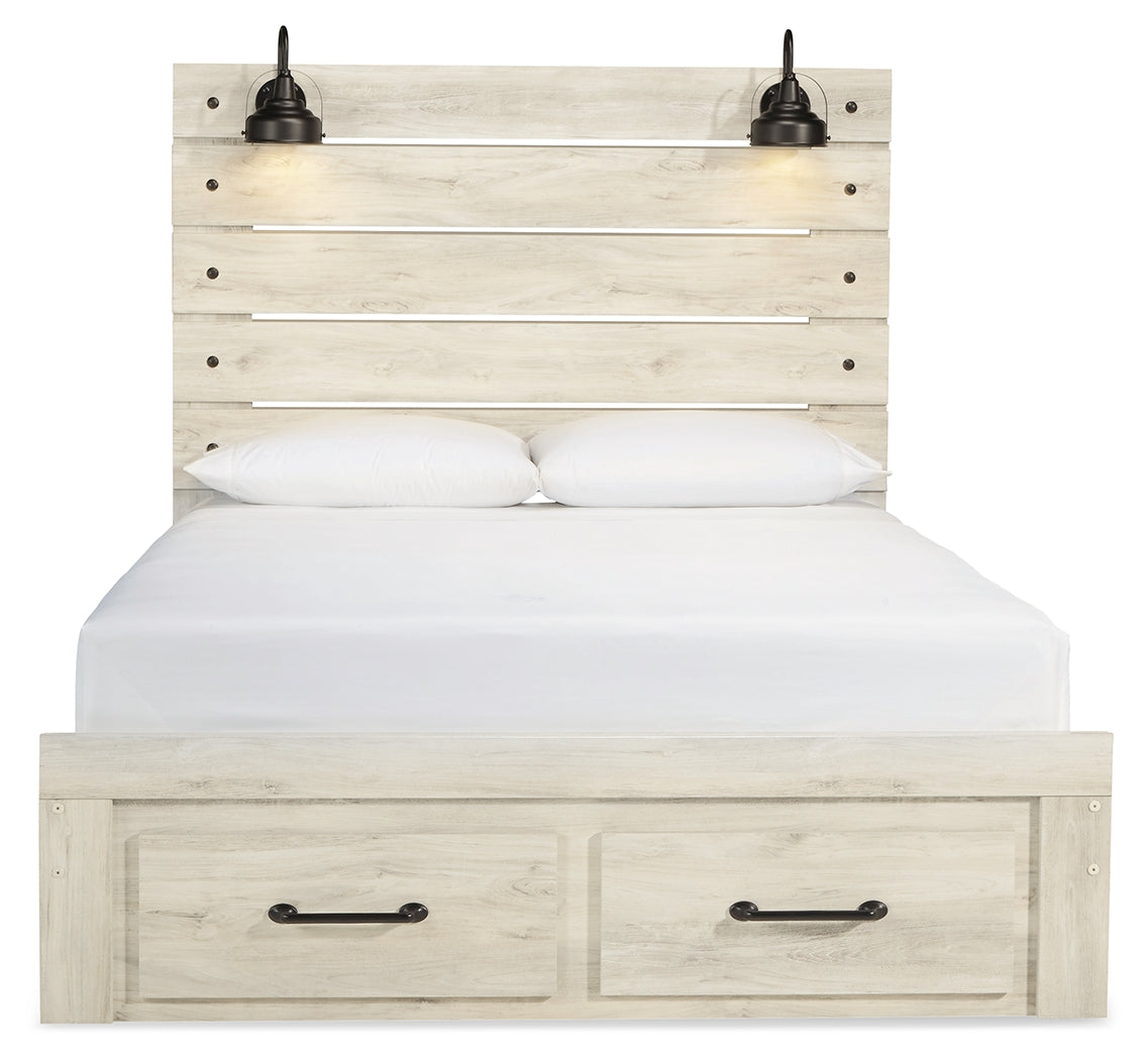 Cambeck Panel Storage Bed, Dresser, Mirror and Nightstand (Bed Size: Queen)