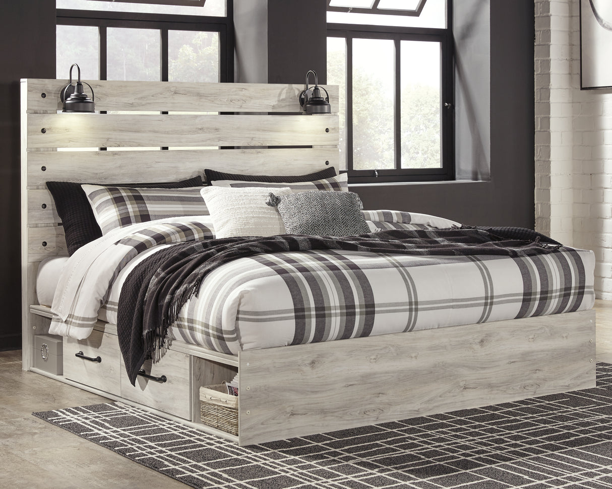Cambeck Queen Panel Bed with 2 Storage Drawers (Bed Size: King)