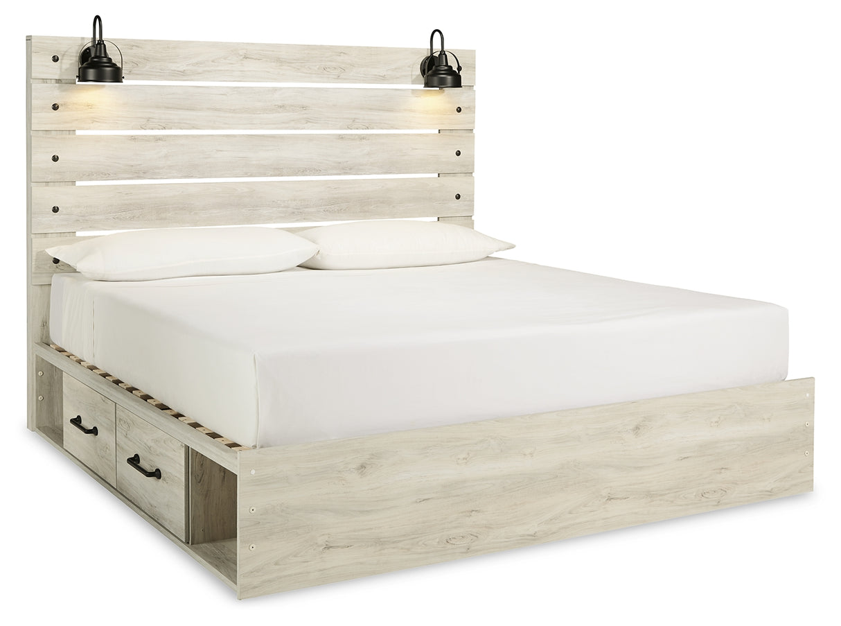 Cambeck Queen Panel Bed with 4 Storage Drawers (Bed Size: King)