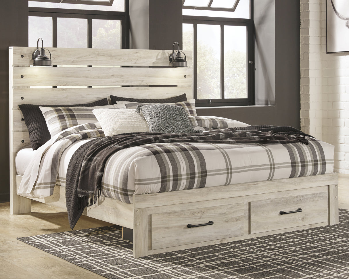 Cambeck Queen Panel Bed with 2 Storage Drawers (Bed Size: King)