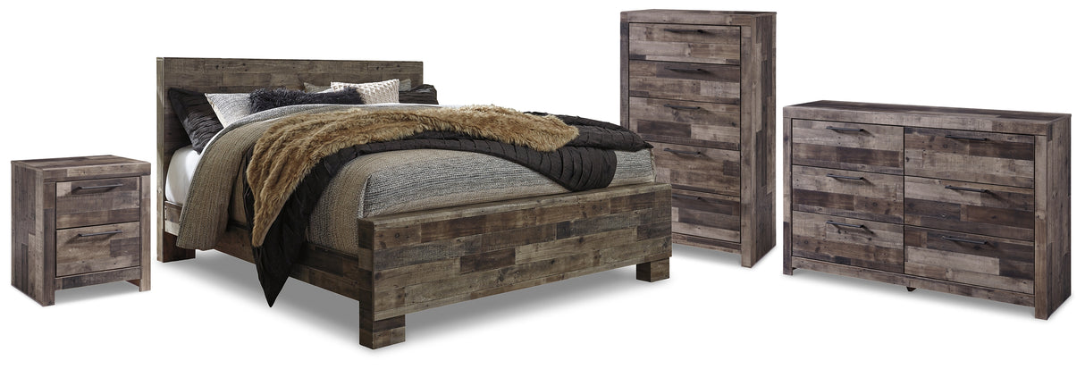 Derekson Queen Panel Storage Bed, Dresser, Chest and Nightstand