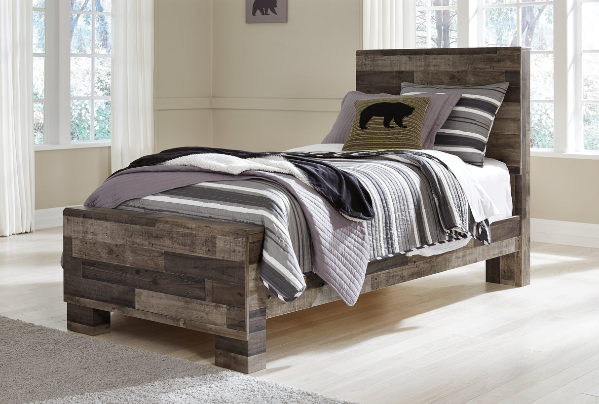 Derekson Twin Panel Bed, Dresser and Nightstand