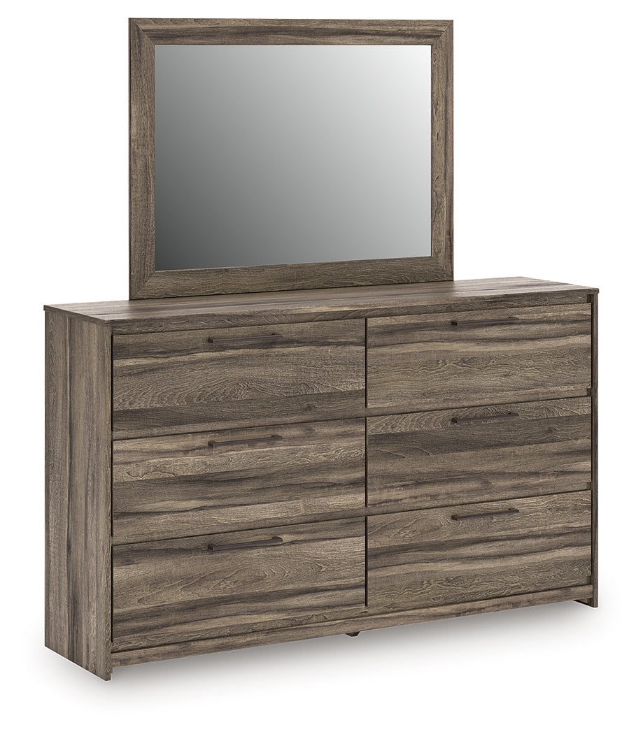 Elbrim Queen Panel Bed, Dresser, Mirror and Nightstand (Bed Size: Queen)