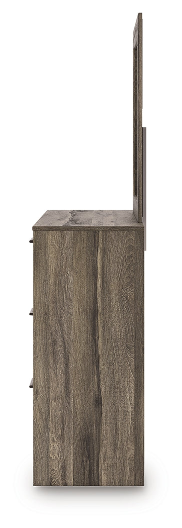 Elbrim Panel Storage Bed, Dresser and Mirror (Bed Size: Queen)