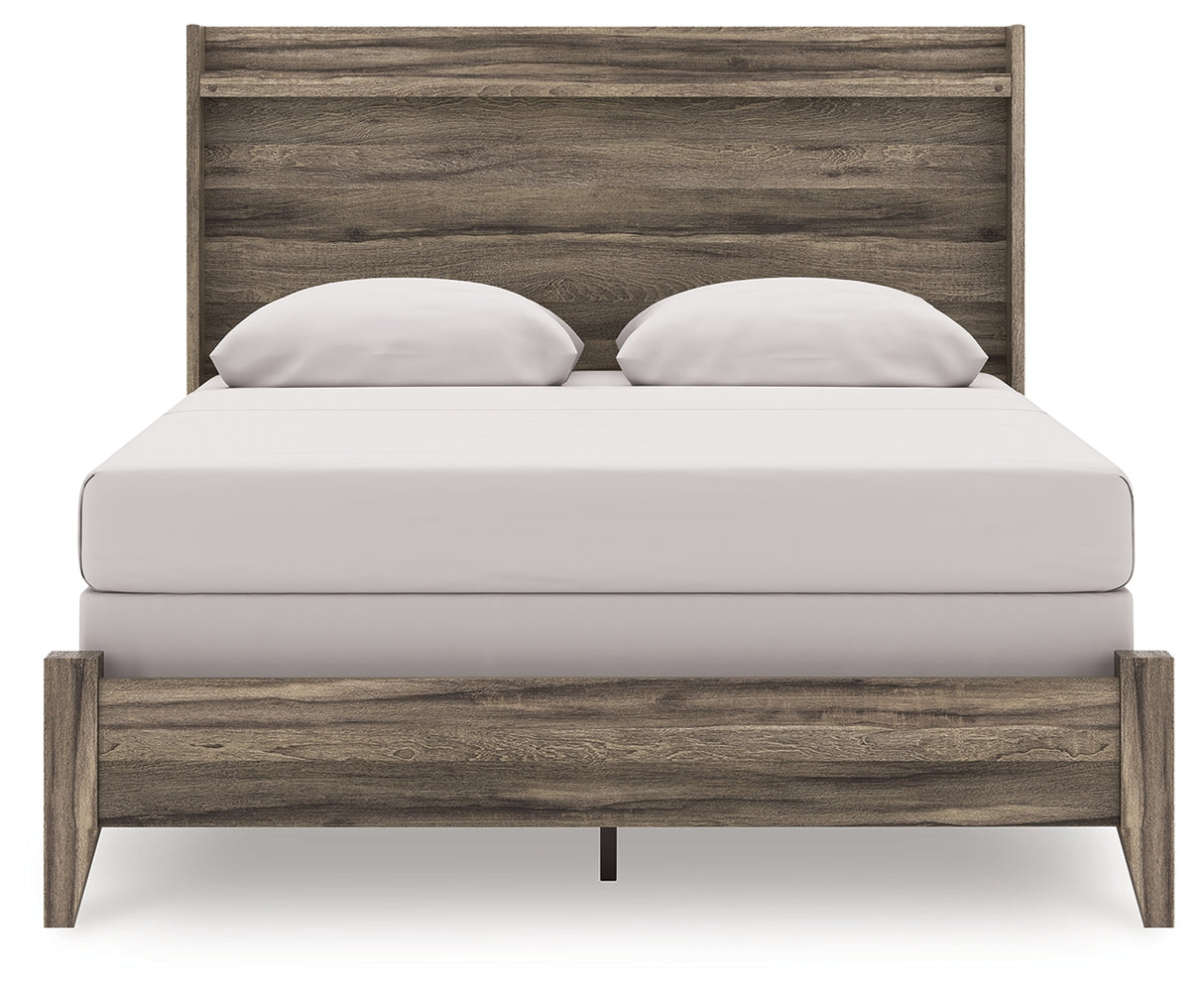 Elbrim Queen Panel Bed, Dresser, Mirror and Nightstand (Bed Size: Queen)