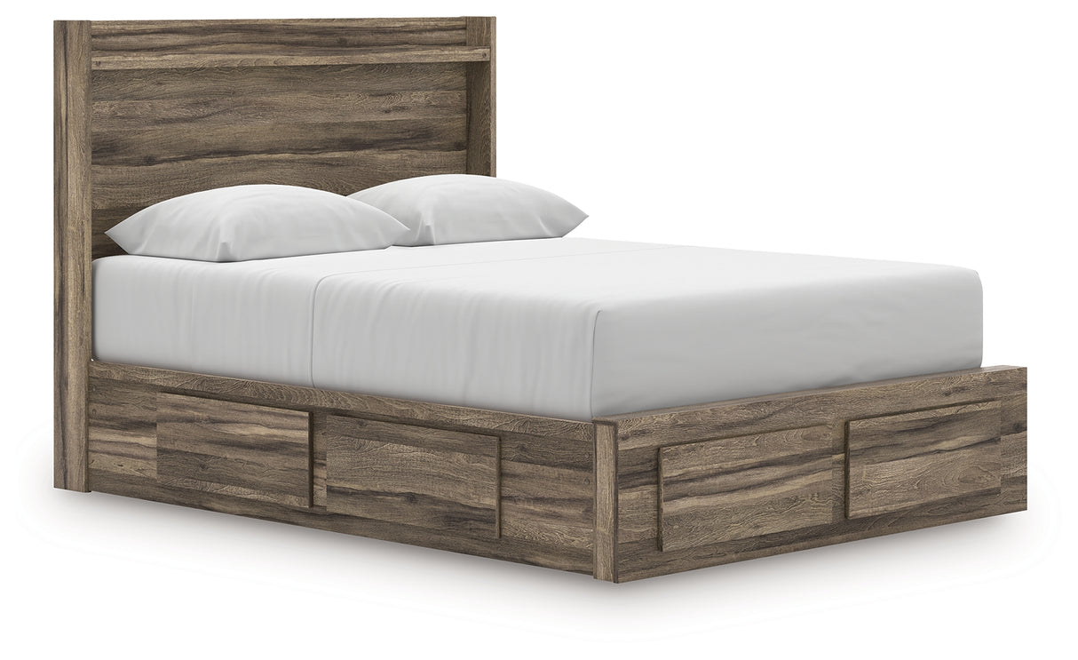 Elbrim Panel Storage Bed, Dresser and Mirror (Bed Size: Queen)