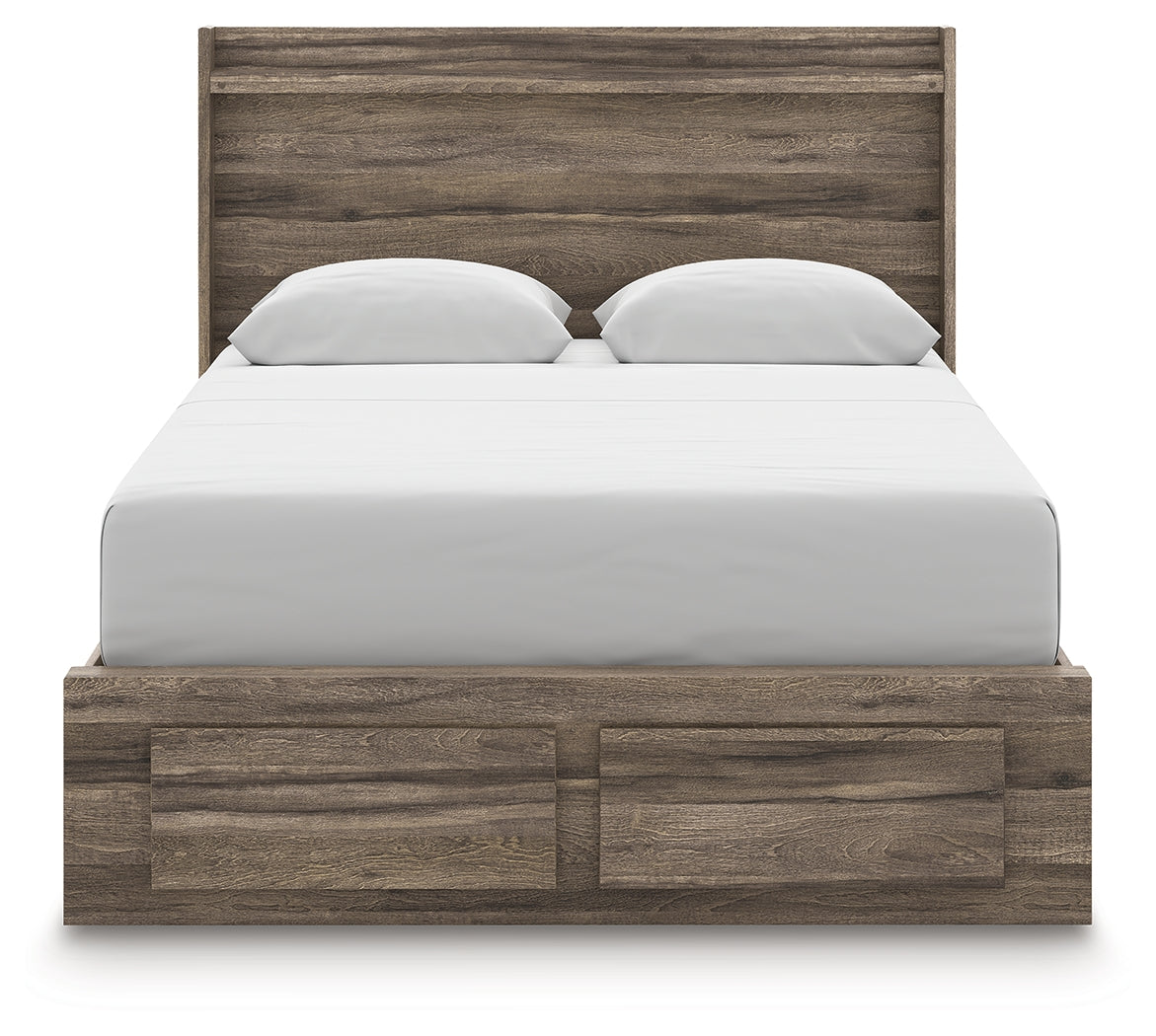 Elbrim Panel Storage Bed, Dresser and Mirror (Bed Size: Queen)