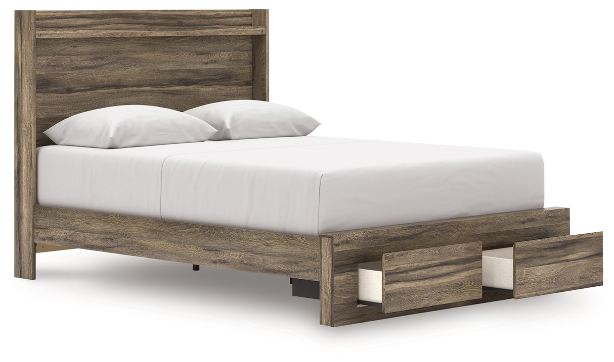 Elbrim Queen Panel Storage Bed, Dresser and Nightstand (Bed Size: Queen)