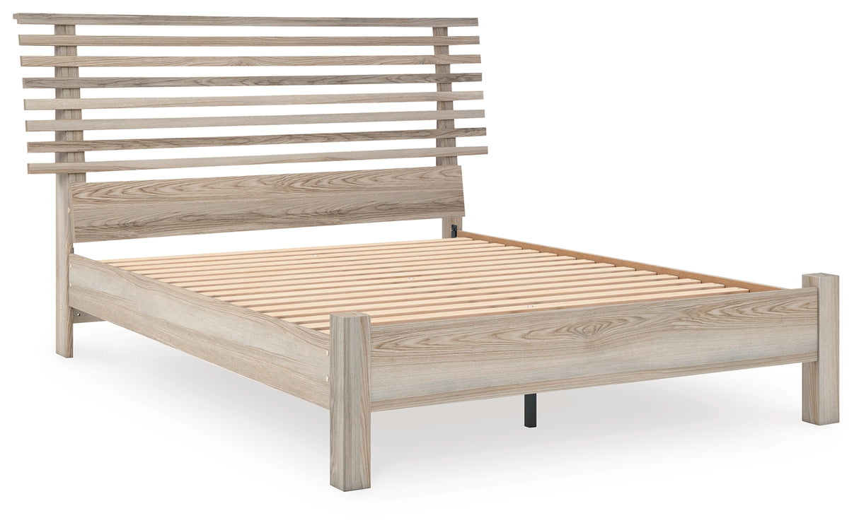 Hasbrick Queen Slat Panel Bed (Bed Size: Queen)