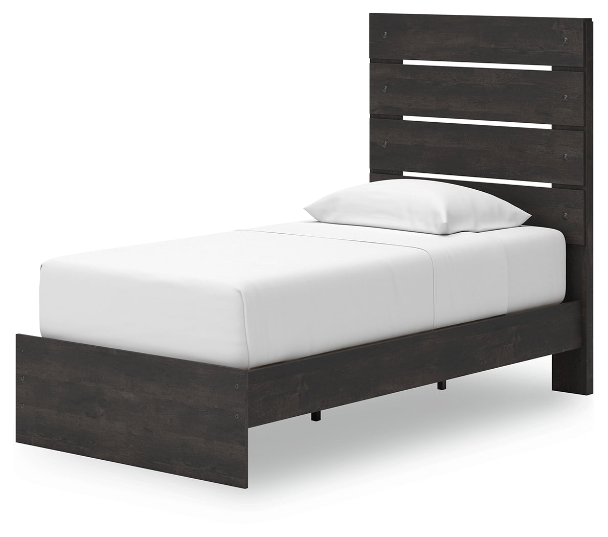 Hollivern 4-Piece Twin Panel Storage Bed with Dresser (Platform Twin Roll Slats, Twin/Full Side Storage with Rail, Twin Panel Headboard/Footboard, Dresser)
