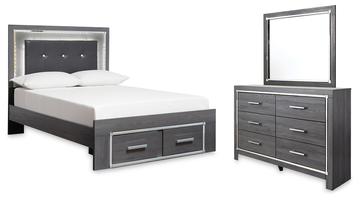 Lodanna Full Storage Bed, Dresser and Mirror