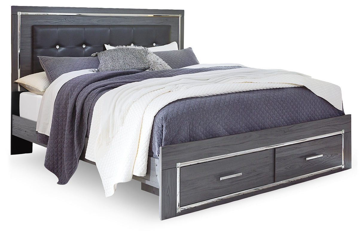 Lodanna King Storage Bed, 2 Dressers, Cheat and Nightstand